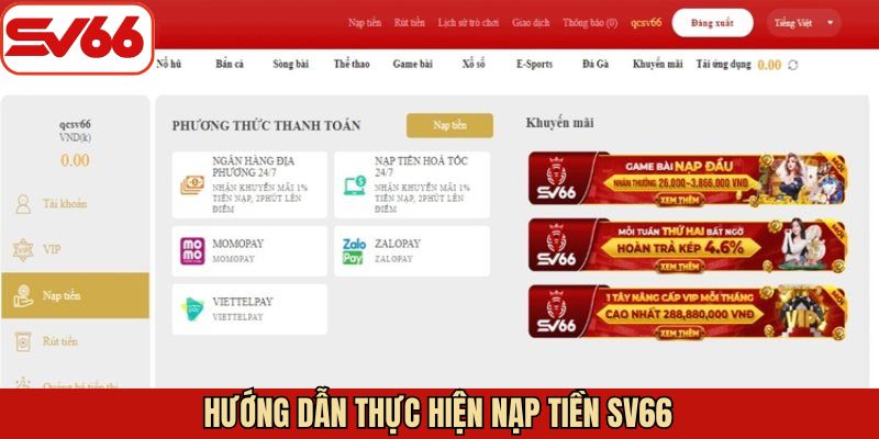 Tiến trình nạp tiền SV66 cần nắm rõ