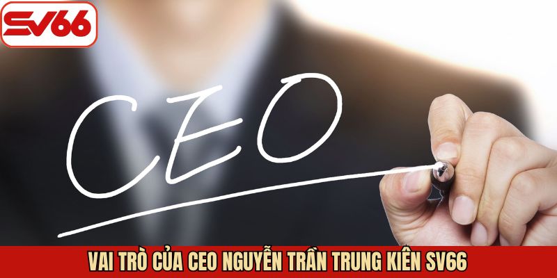 Vai trò của CEO Nguyễn Trần Trung Kiên SV66